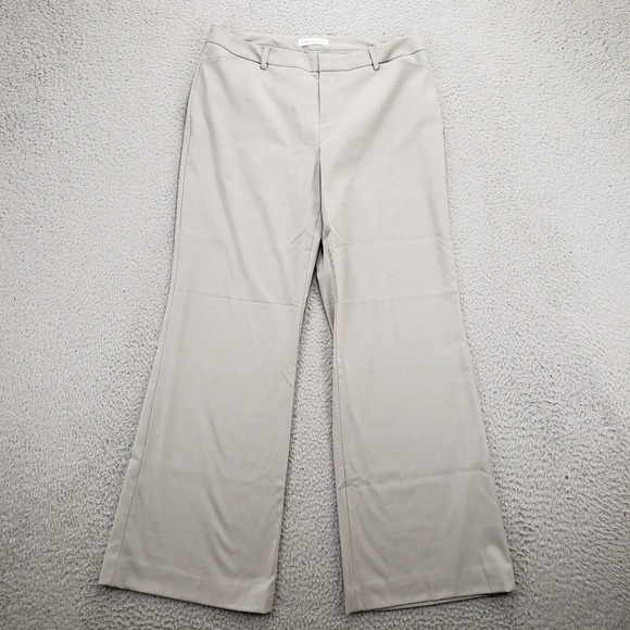 Coldwater Creek Pants Womens P8 Petite Gray‎ Flat Front Casual Pockets Boot Cut - Picture 1 of 14